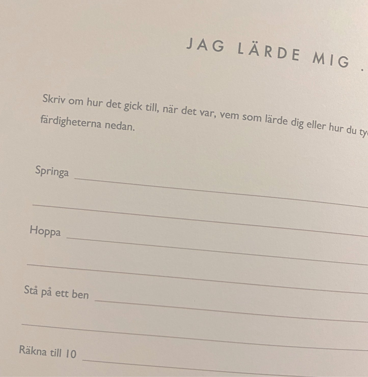 Min första / andra bok